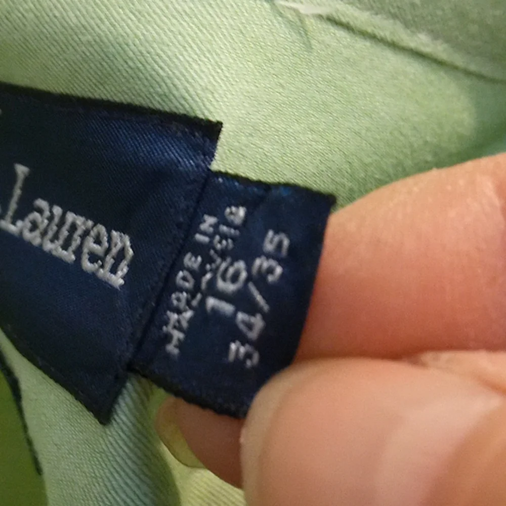 Ralph Lauren - Men's Light Green Classic Fit Long Sleeve Button Up -16 neck34/35 - Picture 3 of 5